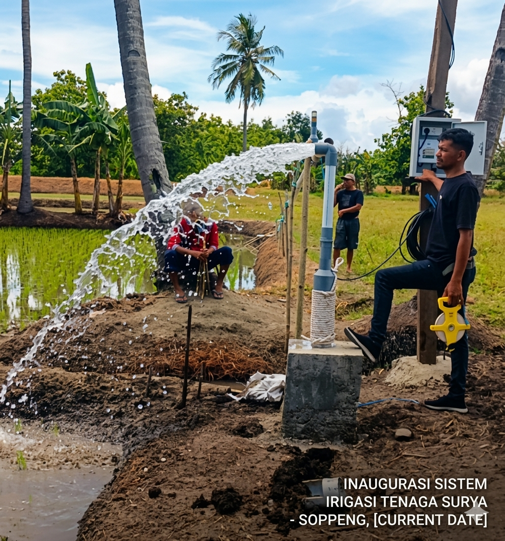 Listrik Masuk Sawah di Soppeng, Pengairan Tanpa Bergantung BBM dan LPG